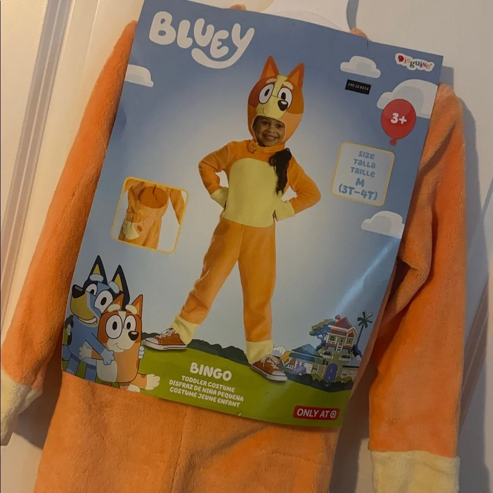 NEW Toddler Bluey Bingo Healer Classic Costume Jumpsuit‎ Brown 3T-4T